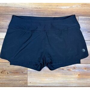 MPG Sport Mondetta Women Black Running Shorts Rear Zip Pocket Size M RN88201